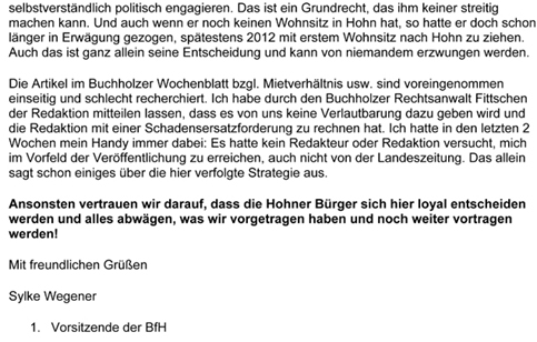 offener Brief an die SPD Fraktion